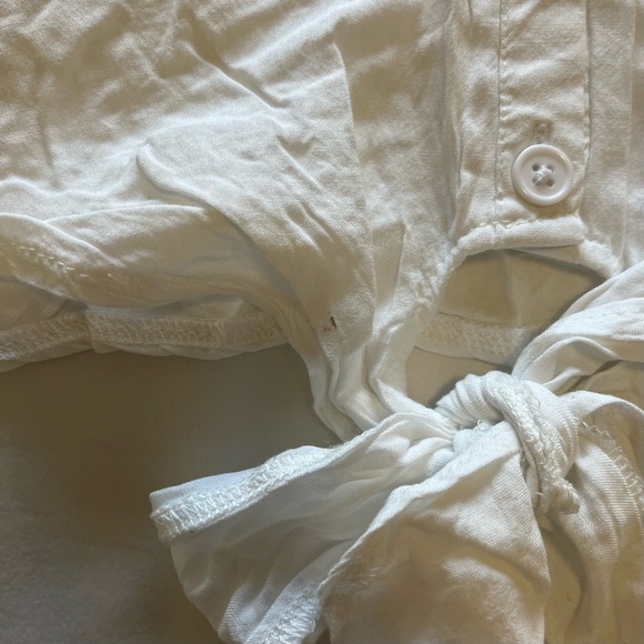 White PacSun LA Hearts button up crop top with bow - Picture 6 of 6